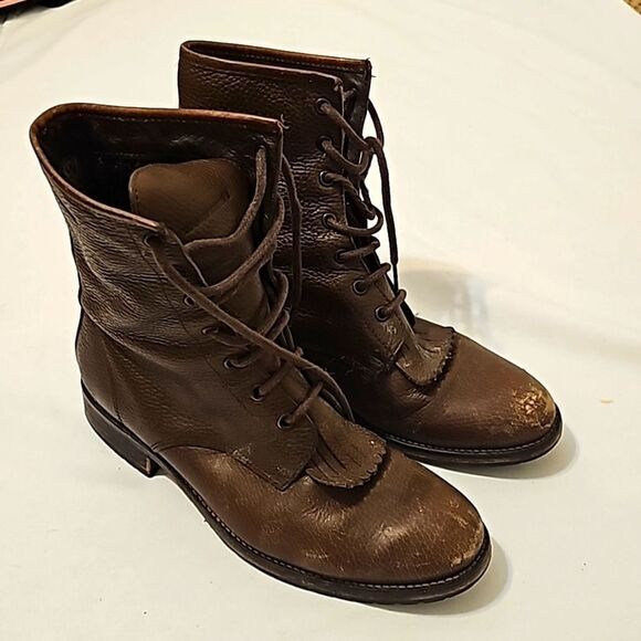 Vintage wolverine lace up boots size 9.5 - Picture 1 of 10